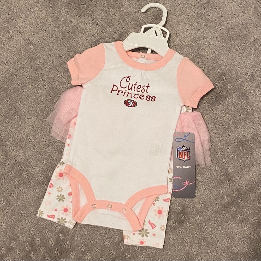 NWT 49ers Cutest princess baby girl outfit